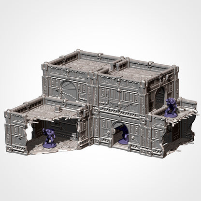 Modular Hive City Terrain, 23-Pc. Tabletop Urban Terrain, 28-32mm