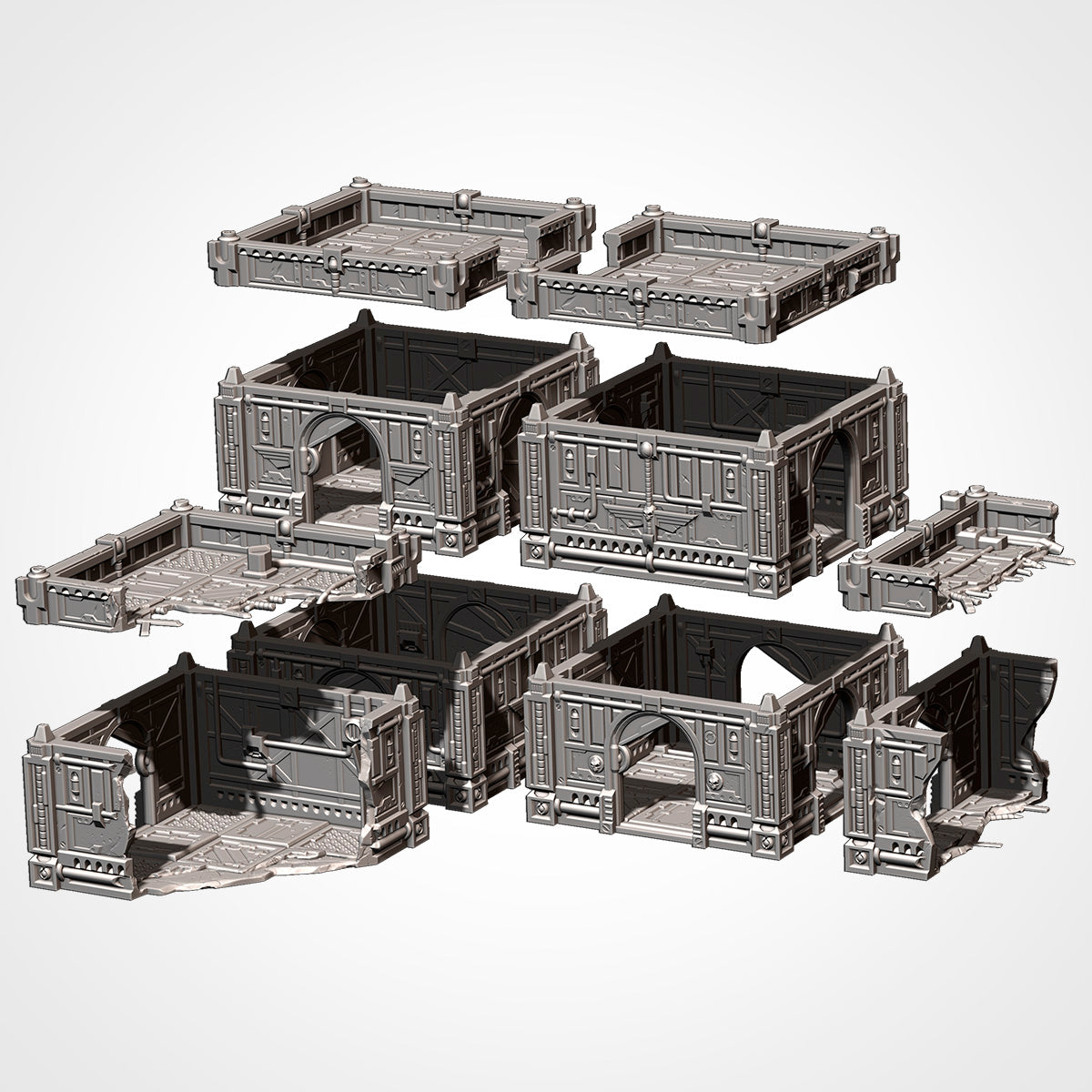 Modular Hive City Terrain, 23-Pc. Tabletop Urban Terrain, 28-32mm