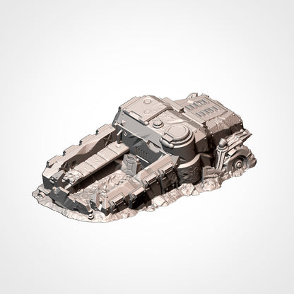 Vehicles Destroyed Txarli Factory 3D printed tabletop terrain image 4