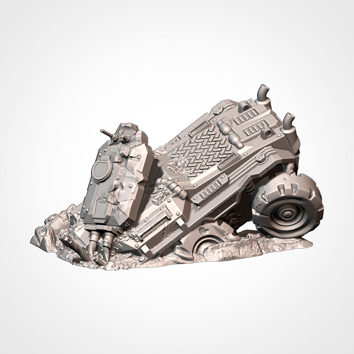 Vehicles Destroyed Txarli Factory 3D printed tabletop terrain image 10