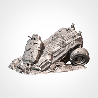 Vehicles Destroyed Txarli Factory 3D printed tabletop terrain image 10