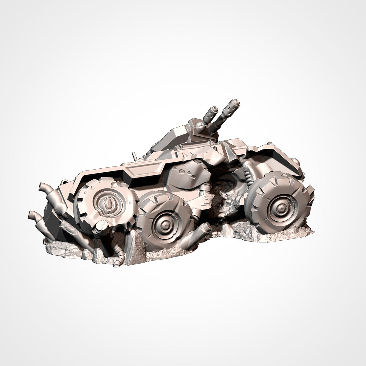 Vehicles Destroyed Txarli Factory 3D printed tabletop terrain image 12