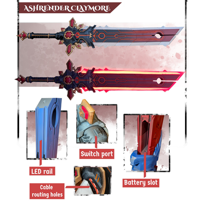 Ashrender Claymore – Full-Scale LED-Ready Cosplay Greatsword