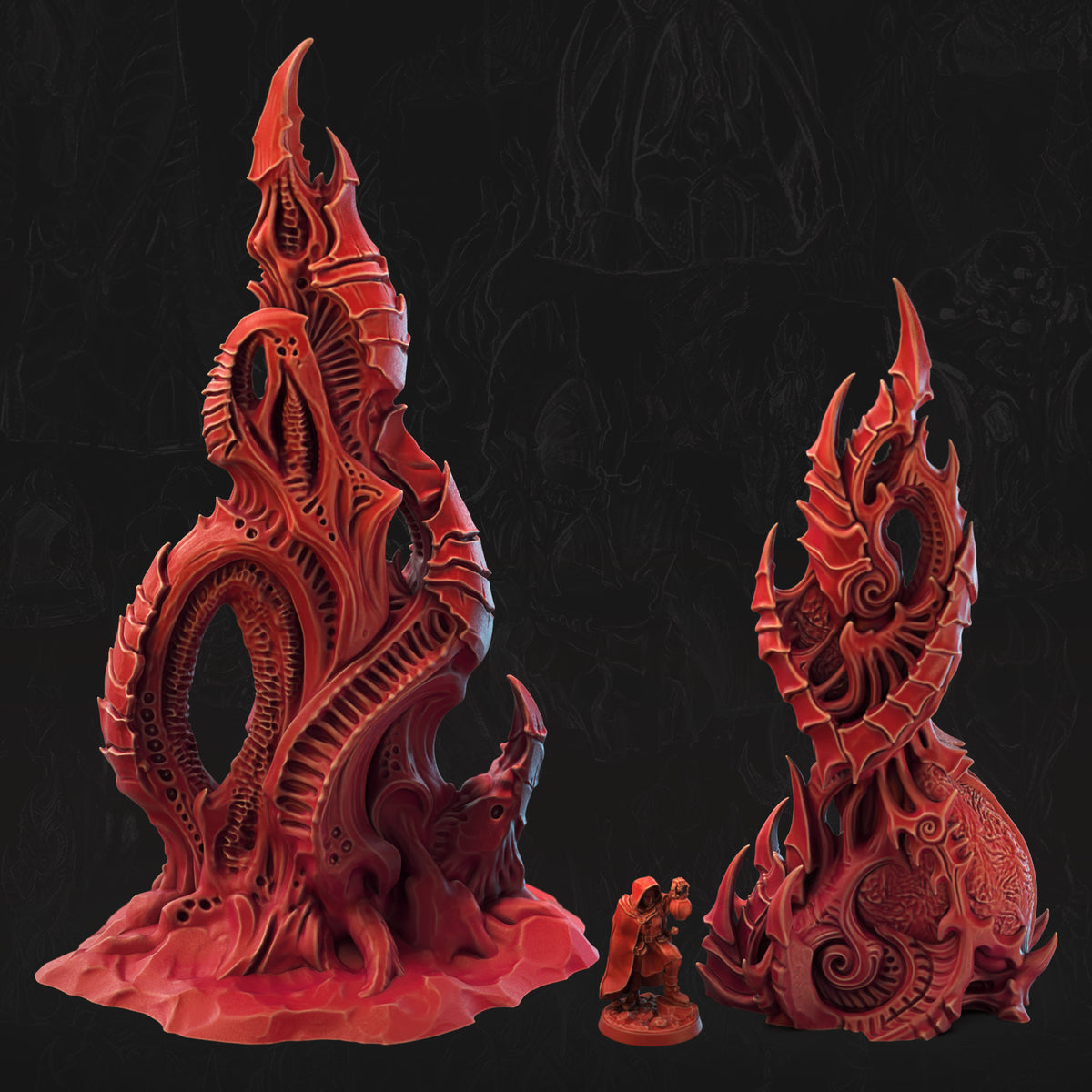 Organic Spires Bone Dominion 3D printed tabletop terrain by 3DHexes – view 3