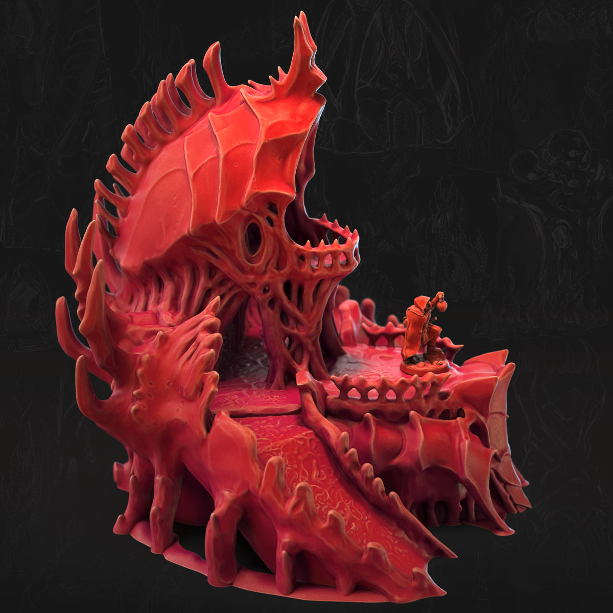 The Devourer's Dais Bone Dominion 3D printed tabletop terrain by 3DHexes – view 3
