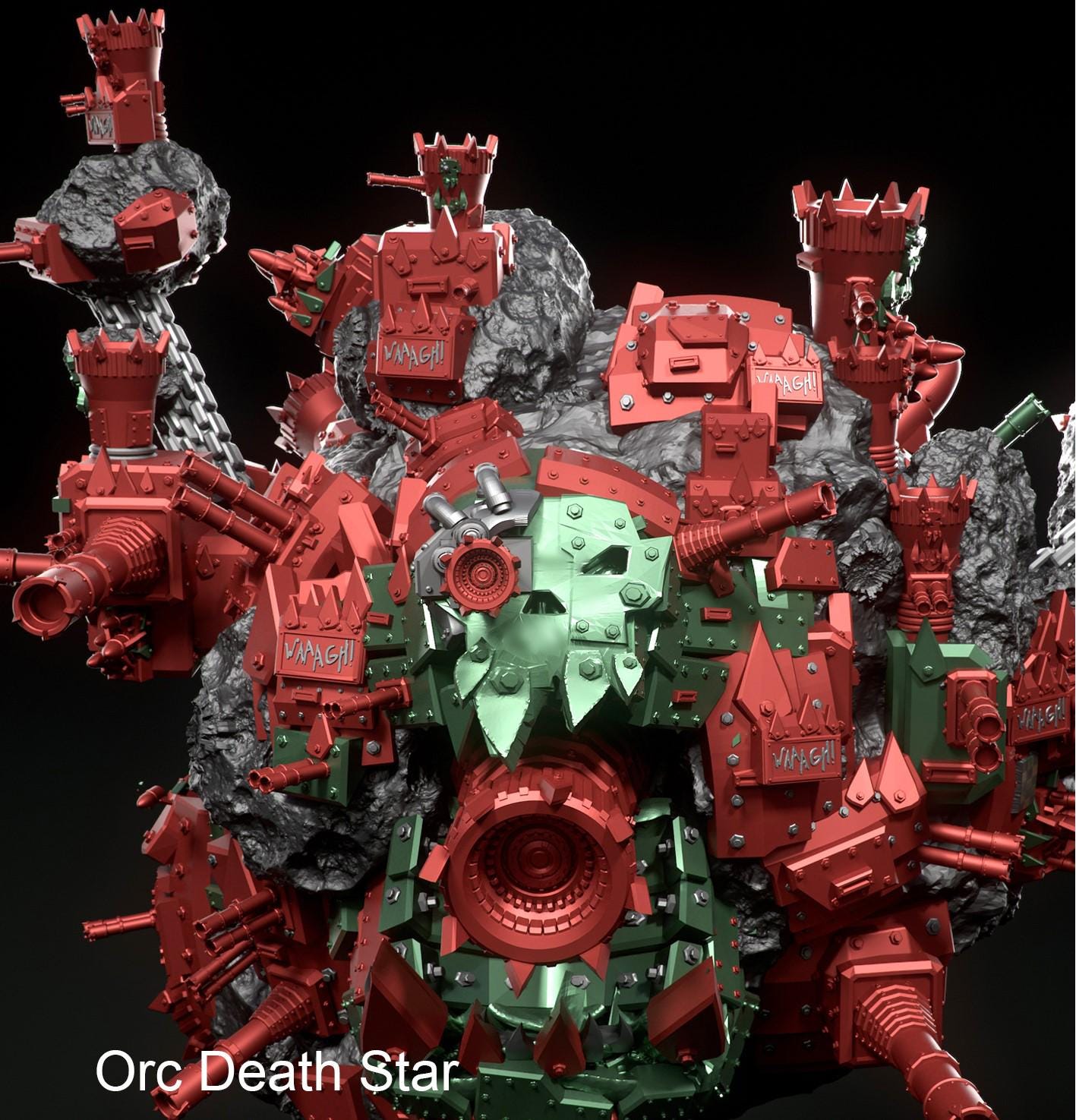 Orc Death Star 100mm - 500mm  Titan Proxy {By 3dArtGuy}