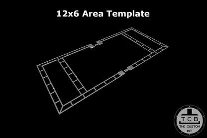 Foldable Simple Terrain 2 Floors, C Shape, 1 Floor- | Flat Storage | Pariah Nexus or WTC Terrain Option Set {By The Custom Bit}