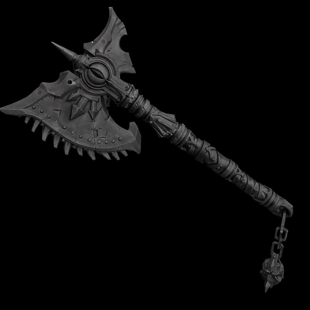 Fantasy Cosplay Axe - Double Or Single Bladed Modular Prop Weapon With Detailed Sculpted Textures