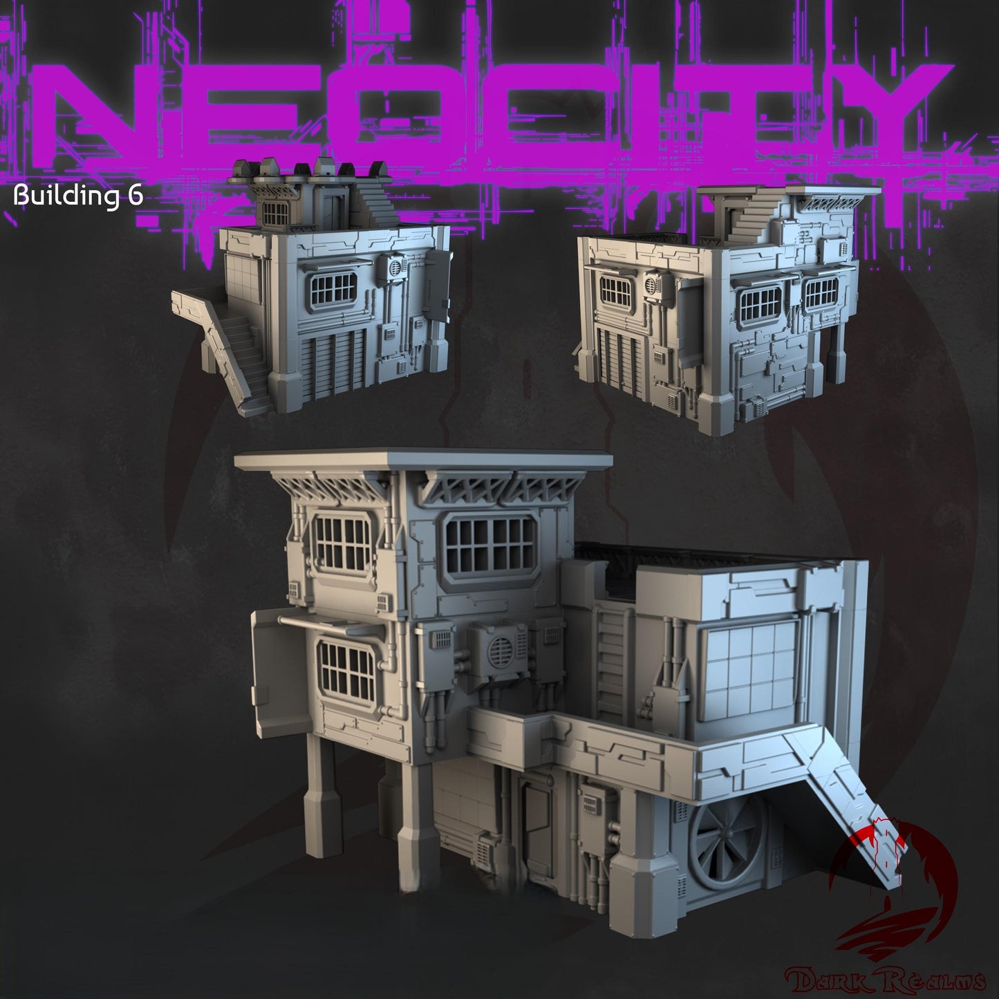 Sci-fi - Neo Tokyo - Cyberpunk Buildings Set 2 {By Dark Realms}