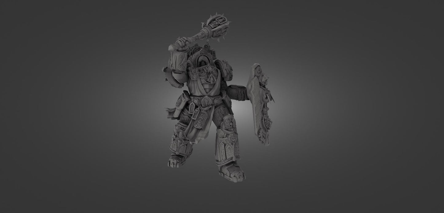 GrimKnight Miniature Ranged & Melee Parts Included Wargaming Proxy {By 3DArtguy)