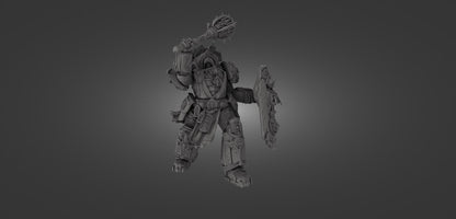 GrimKnight Miniature Ranged & Melee Parts Included Wargaming Proxy {By 3DArtguy)