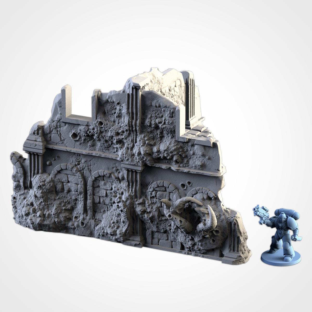 Infected Ruins Terrain – Pariah Style Set - Pieces- Sci-Fi Wargaming Scenery {By TXARLIFACTORY}