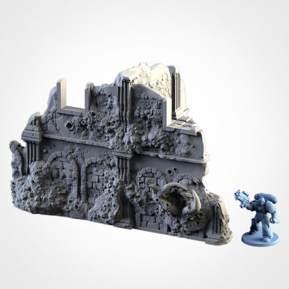 Infected Ruins Terrain – Pariah Style Set - Pieces- Sci-Fi Wargaming Scenery {By TXARLIFACTORY}