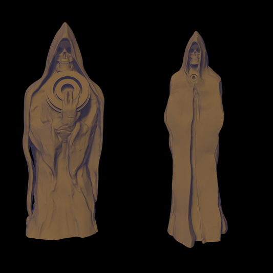 a computer generated image of a hooded figure