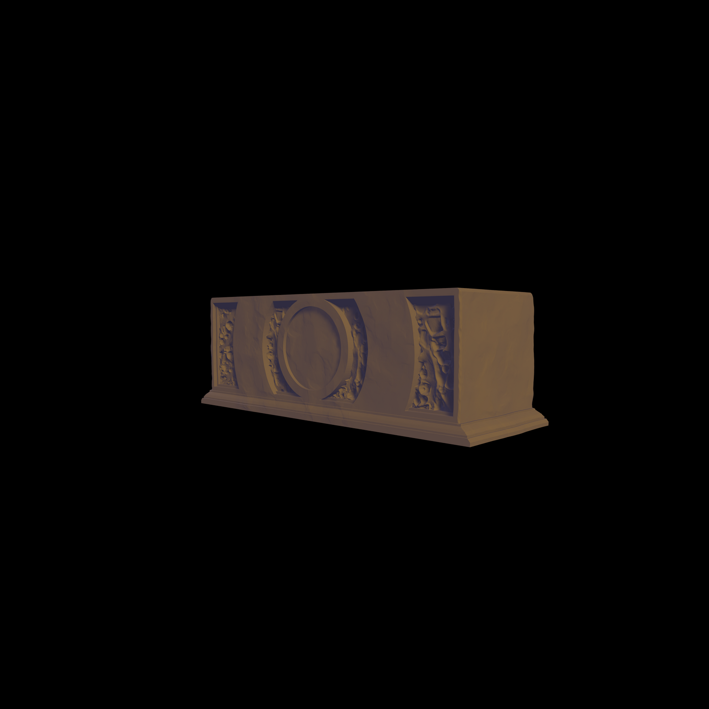 a white object with a black background