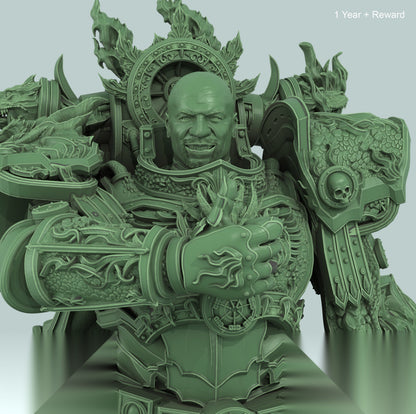 Dragon-Armored Hammer Warlord by 3DArtGuy