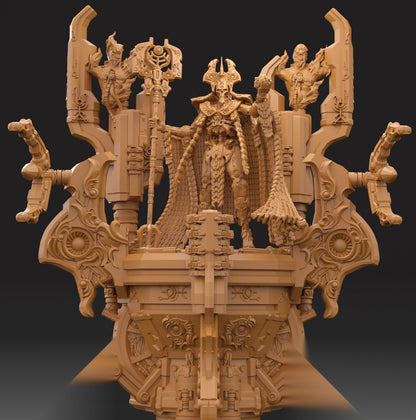 Ornate throne court diorama by 3DArtGuy, alternate view 2