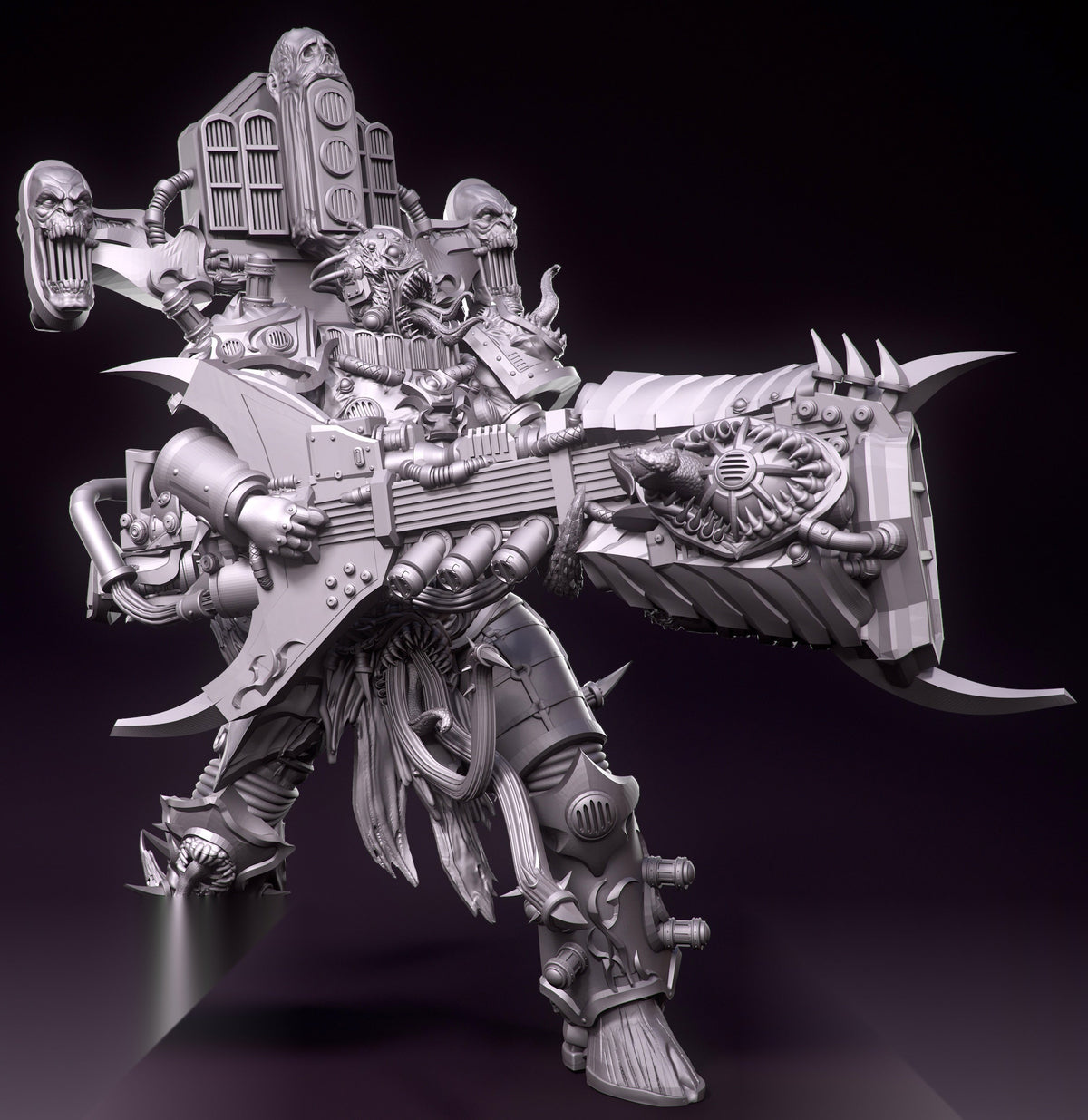 Grim Knight 32mm resin miniature by 3DArtGuy