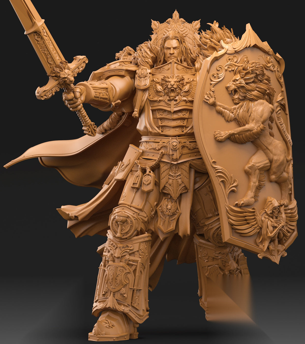Undead Pharaoh 32mm resin miniature by 3DArtGuy