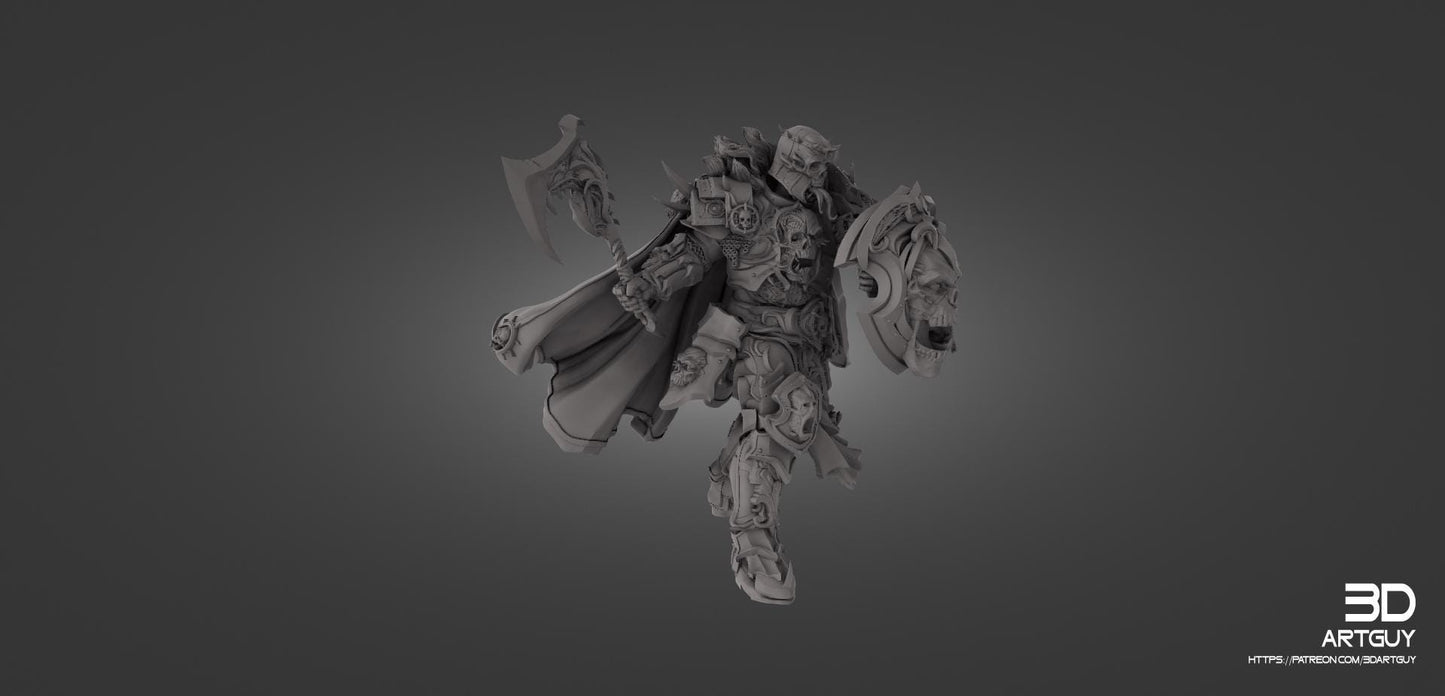 Chaos Knight Miniature GrimDark / Fantasy Figure V3 38mm 50mm 75mm 100mm {By 3DArtguy)
