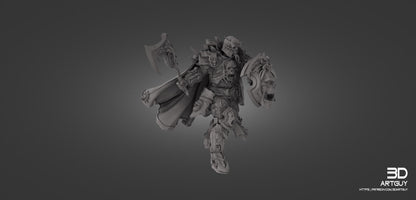Chaos Knight Miniature GrimDark / Fantasy Figure V3 38mm 50mm 75mm 100mm {By 3DArtguy)