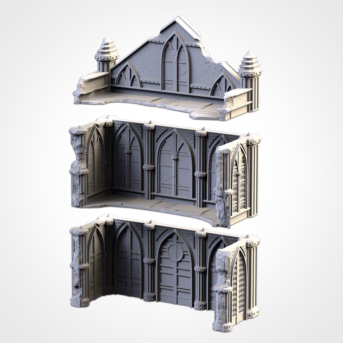 Cathedral Ruins - Closed or Open Options - Modular Terrain {By TXARLIFACTORY}