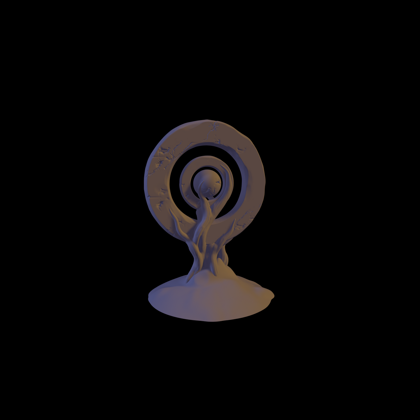 a white object with a black background