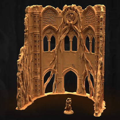 a model of a building made out of clay