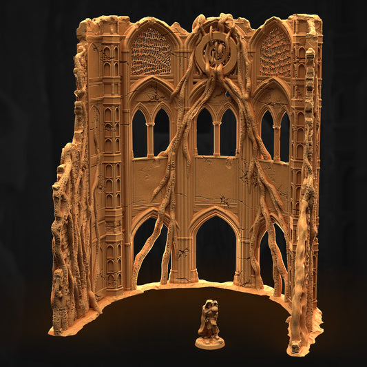 a model of a building made out of clay
