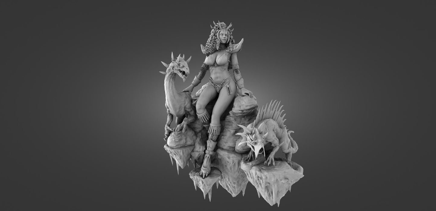Evil Goddess Fantasy D&D NSFW Model 75mm 100mm 150mm {By 3DArtGuy}