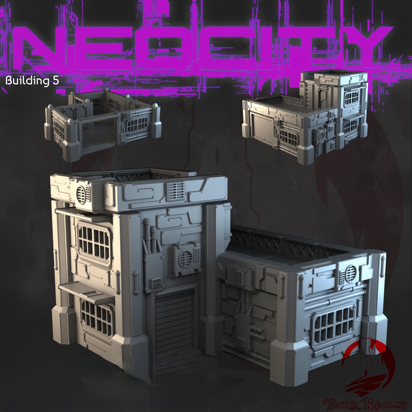 Sci-fi - Neo Tokyo - Cyberpunk Buildings Set 2 {By Dark Realms}