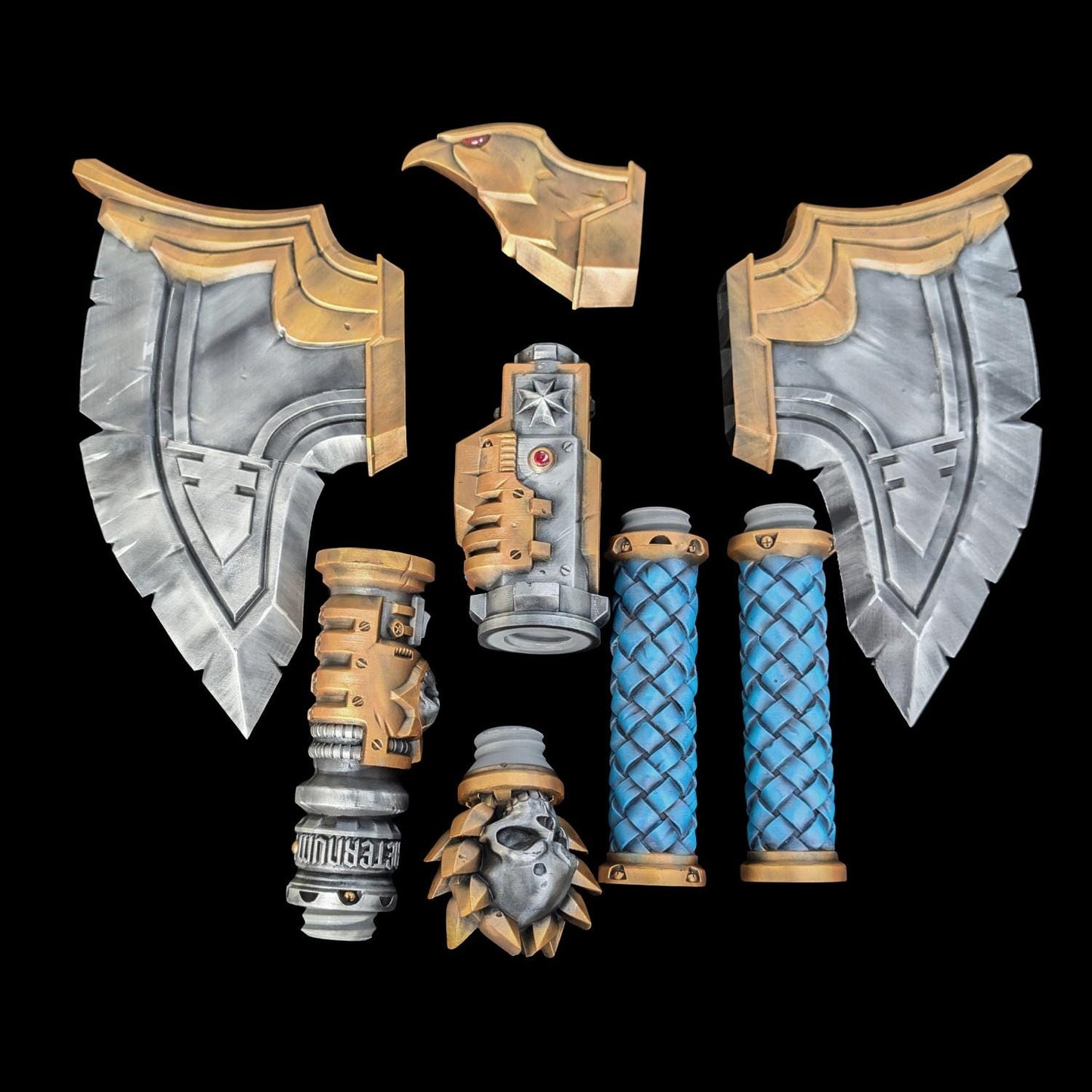 Fantasy Axe Cosplay - Modular Blade Design With Raven Head Detail | Eternal Forge Collection
