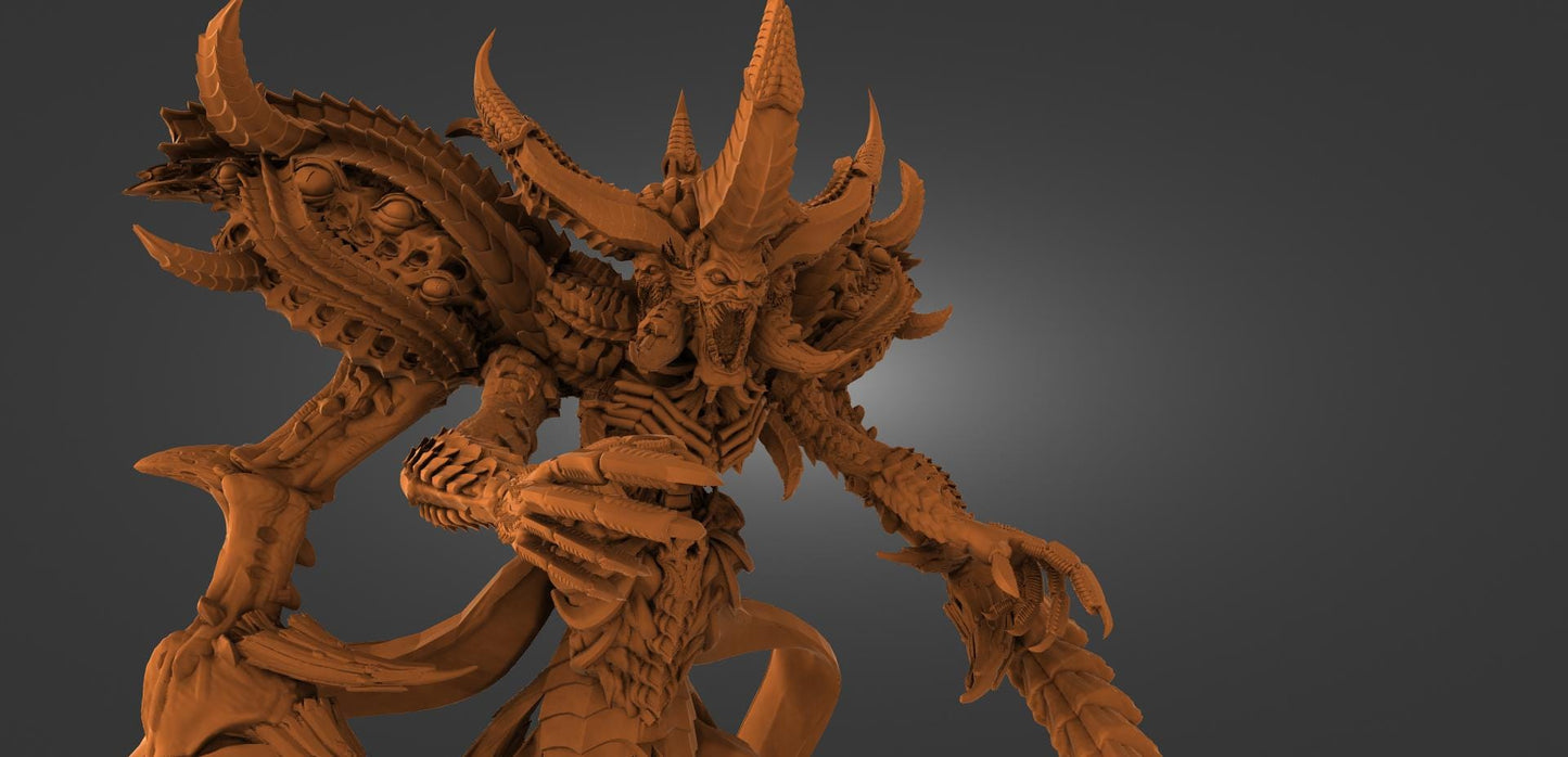 Belial Demon Fantasy Model 2 Versions 50mm 75mm 100mm 150mm {By3DArtGuy}