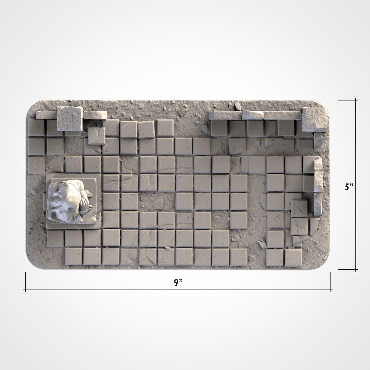 A 3D rendering of a 3D printed object, which appears to be a block-based structure or model. The object is composed of numerous small cubes or blocks arranged in a grid-like pattern, giving it a textured and geometric appearance. The image is described in terms of its size, dimensions, and the number of cubes or blocks, but does not provide any additional details about the specific content or purpose of the object.