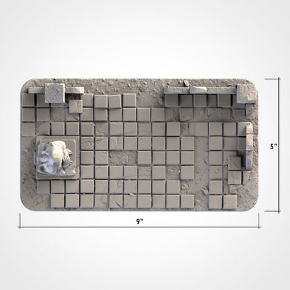 A 3D rendering of a 3D printed object, which appears to be a block-based structure or model. The object is composed of numerous small cubes or blocks arranged in a grid-like pattern, giving it a textured and geometric appearance. The image is described in terms of its size, dimensions, and the number of cubes or blocks, but does not provide any additional details about the specific content or purpose of the object.