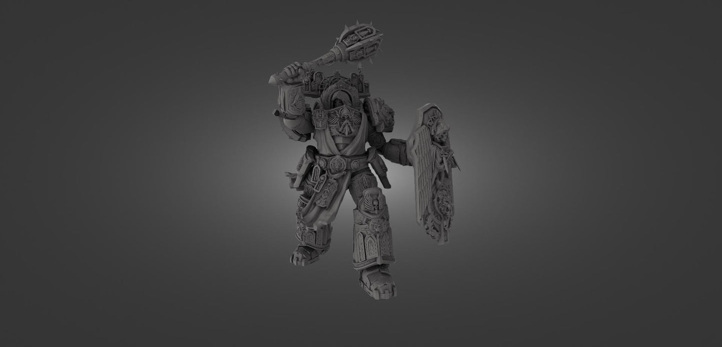 GrimKnight Miniature Ranged & Melee Parts Included Wargaming Proxy {By 3DArtguy)