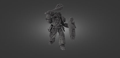 GrimKnight Miniature Ranged & Melee Parts Included Wargaming Proxy {By 3DArtguy)