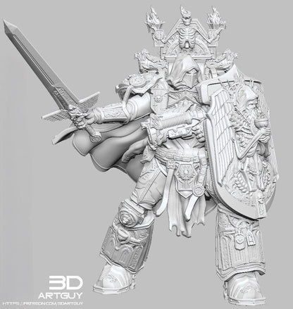 NEW! Grim Champion 4 Poses Available- 32mm 50mm 100mm 150mm  {By 3DArtguy} Free Little Helper with 2 Minis