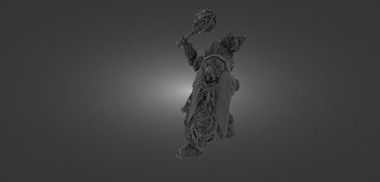 GrimKnight Miniature Ranged & Melee Parts Included Wargaming Proxy {By 3DArtguy)