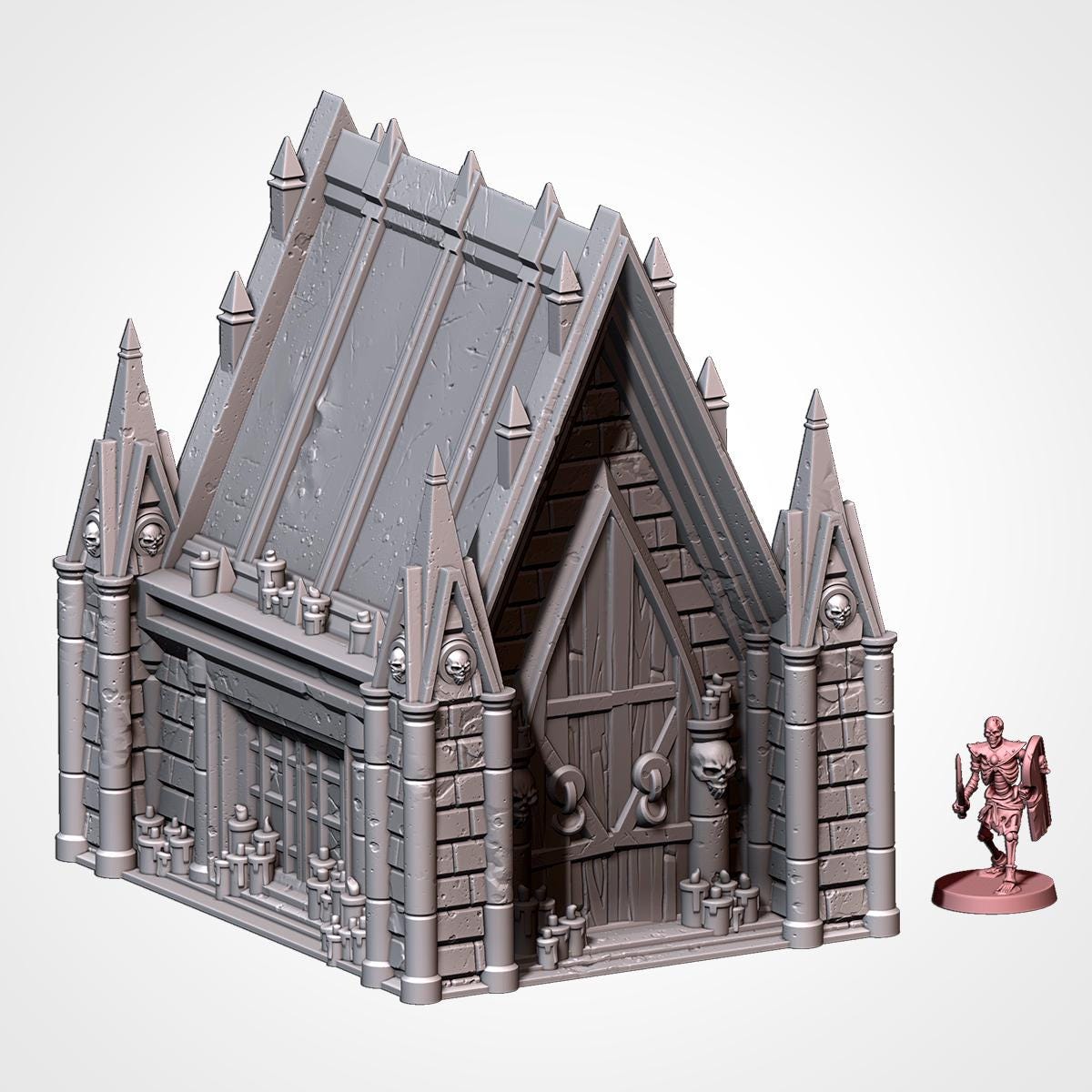 Gothic Graveyard Terrain for Wargaming, DnD, AoS, and LOTR – 3D Printed Cemetery Scenery {By TxarliFactory}