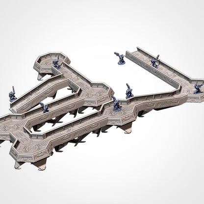 Sci-Fi Trenches Terrain Set for Wargaming - Modular Battlefield Fortifications {By TxarliFactory}