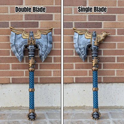 Fantasy Axe Cosplay - Modular Blade Design With Raven Head Detail | Eternal Forge Collection