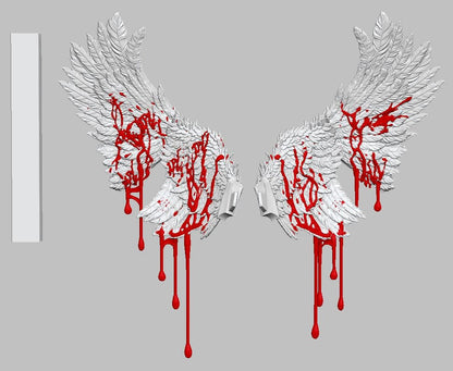 Armored Vampire Angel Leader Miniature – 3D Printed Tabletop Proxy Model