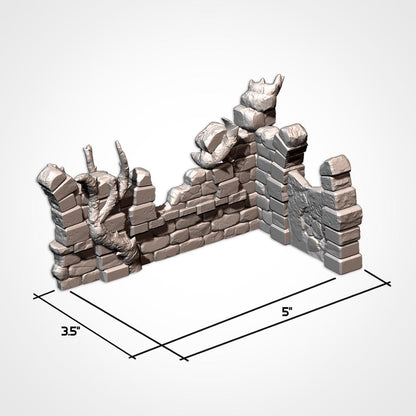 Abandoned Ruins GW Terrain w/ Ground Mats FULL set {By TXARLIFACTORY}