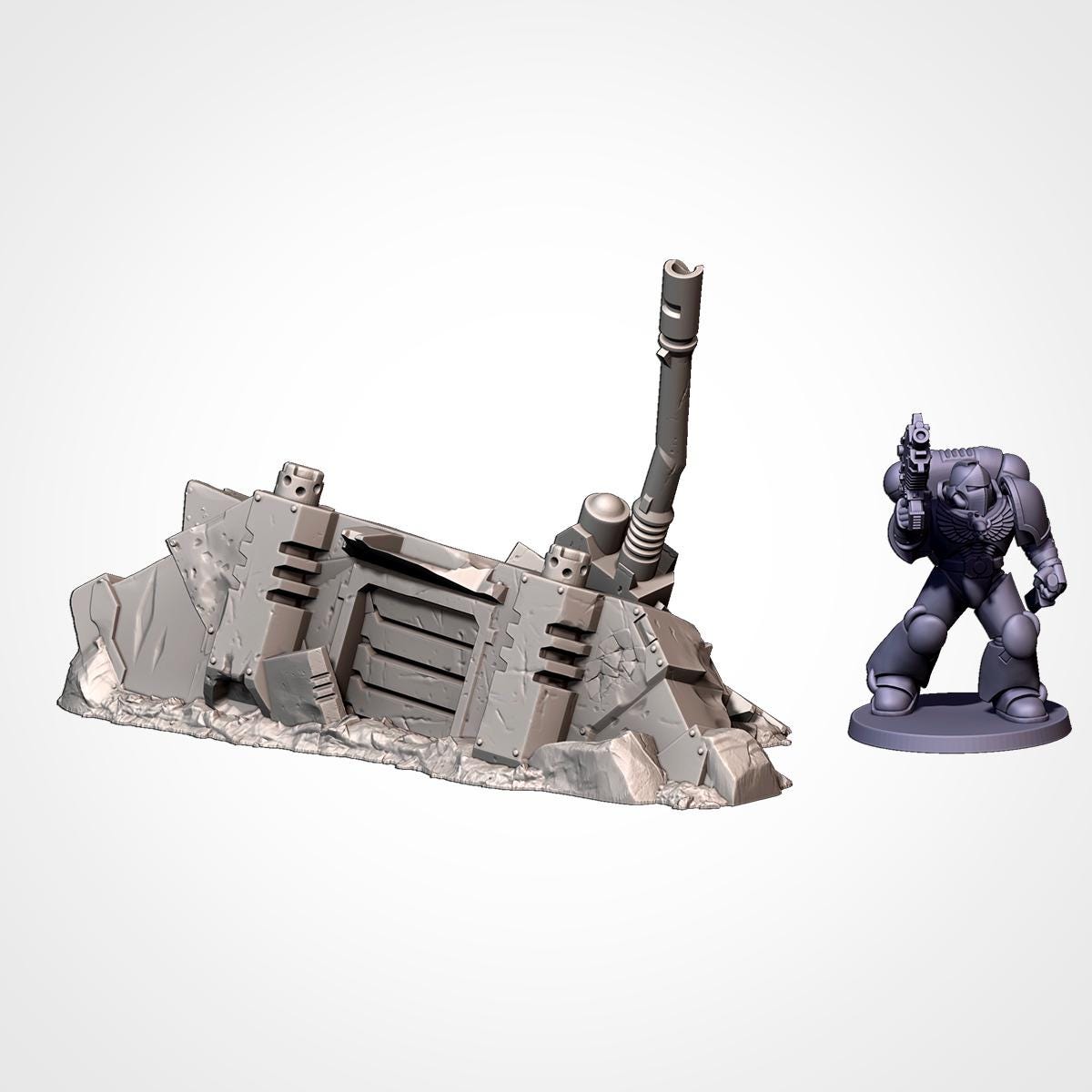 Crashed Tanks Terrain Set – Sci-Fi Wargaming 3D Printed Scenery for Tabletop Miniatures {By TxarliFactory}