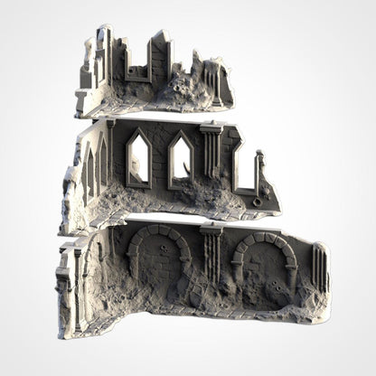 Infected Ruins Terrain – Pariah Style Set - Pieces- Sci-Fi Wargaming Scenery {By TXARLIFACTORY}