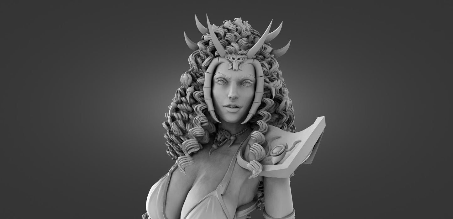 Evil Goddess Fantasy D&D NSFW Model 75mm 100mm 150mm {By 3DArtGuy}