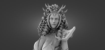 Evil Goddess Fantasy D&D NSFW Model 75mm 100mm 150mm {By 3DArtGuy}