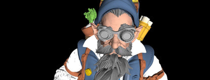 Gnome Alchemist Tinkerer Fantasy D&D 50mm 75mm 100mm 150mm {By 3DArtGuy}