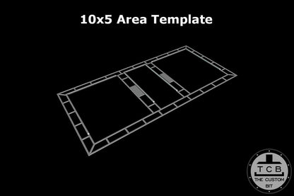 Foldable Simple Terrain 2 Floors, C Shape, 1 Floor- | Flat Storage | Pariah Nexus or WTC Terrain Option Set {By The Custom Bit}